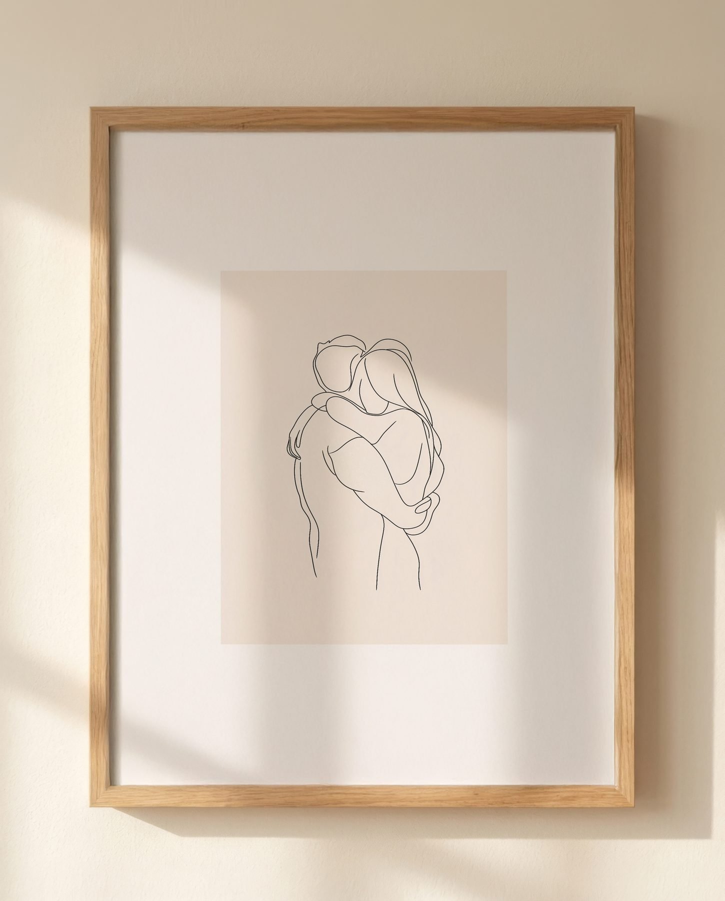 Loving Embrace — Close-up wall mockup