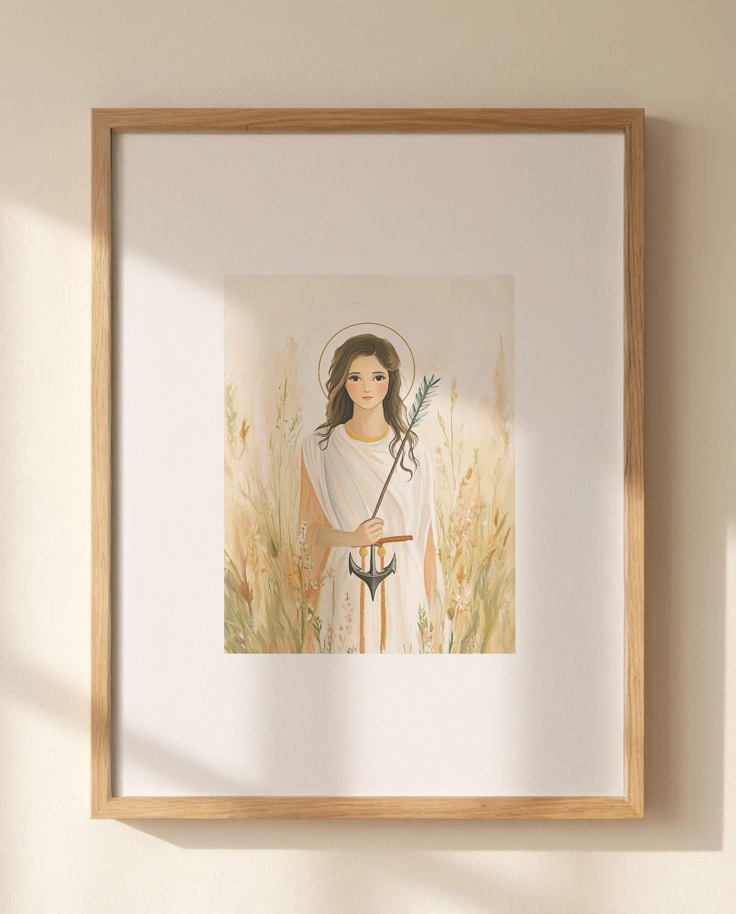 Saint Philomena with Arrow and Anchor print