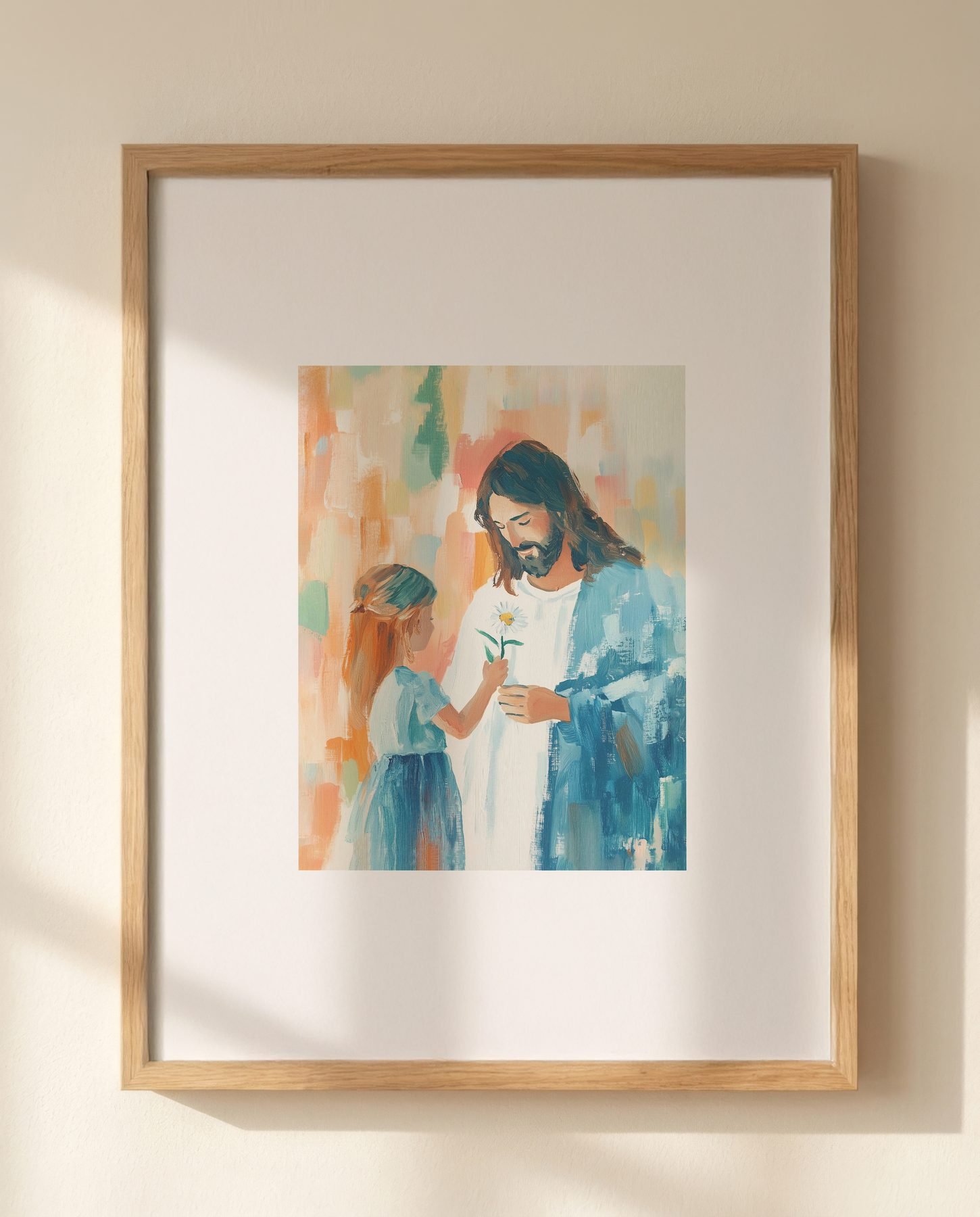 Jesus Giving a Flower to a Child print