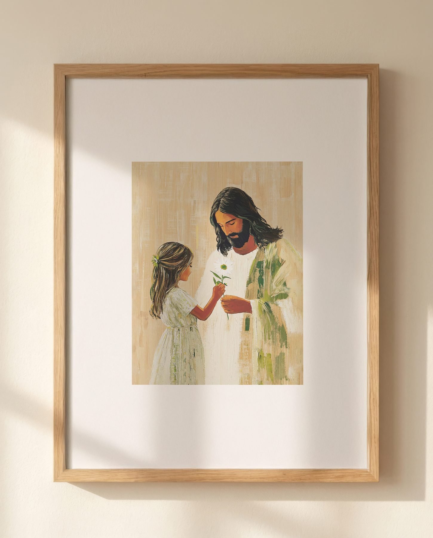 Jesus and a Child in Golden Light print