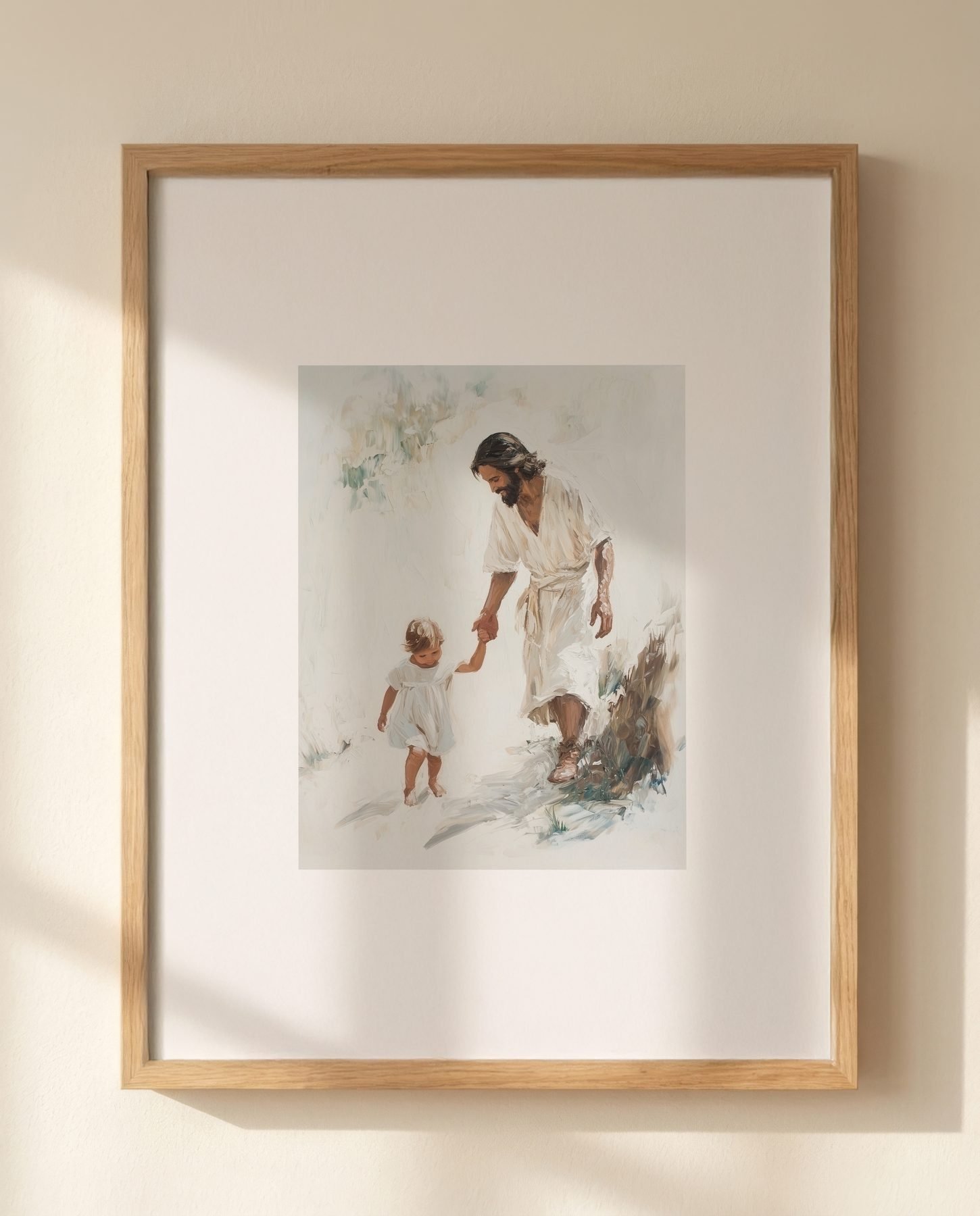 Jesus with a Child by the Tree print