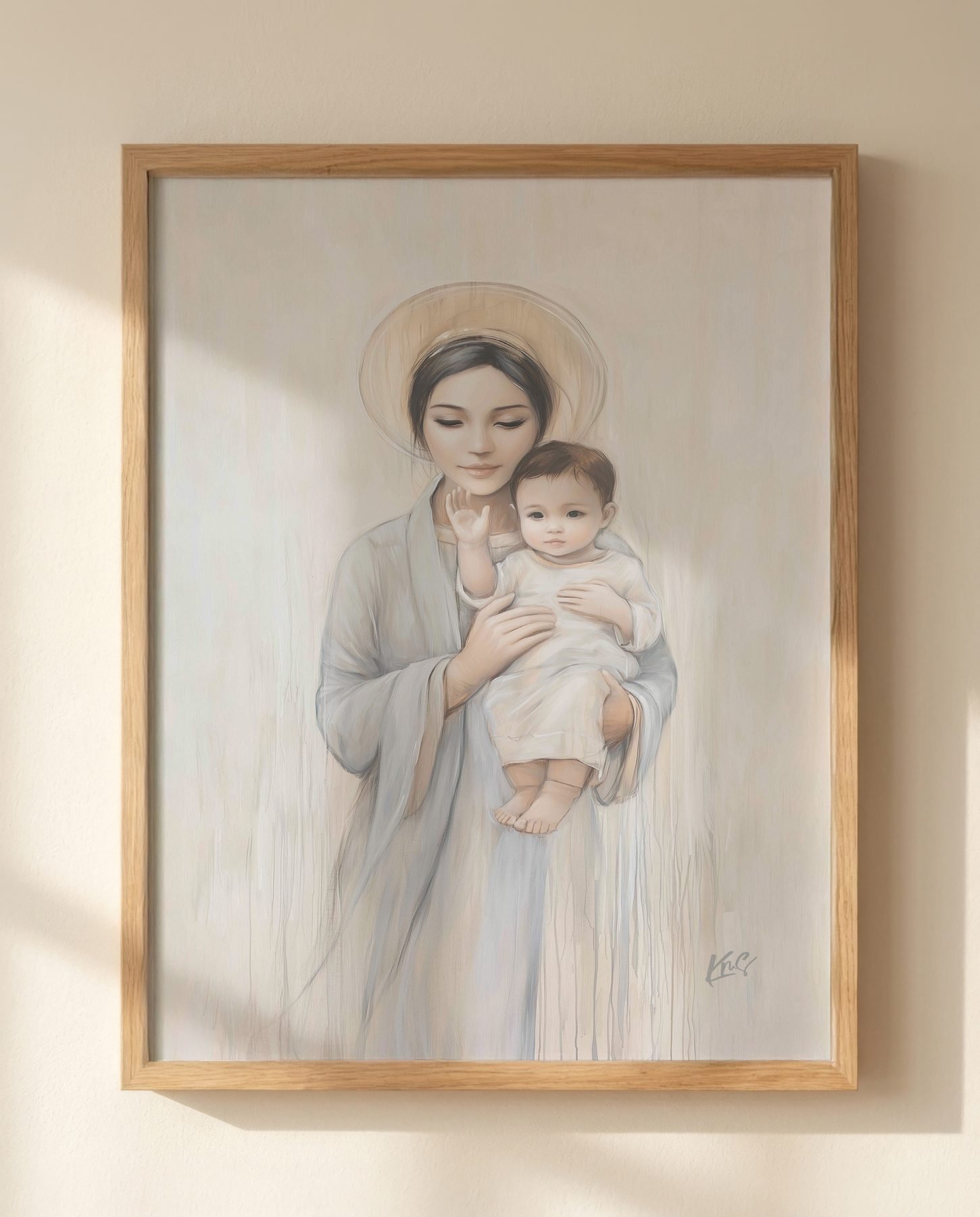 Our Lady of La Vang — Close-up wall mockup