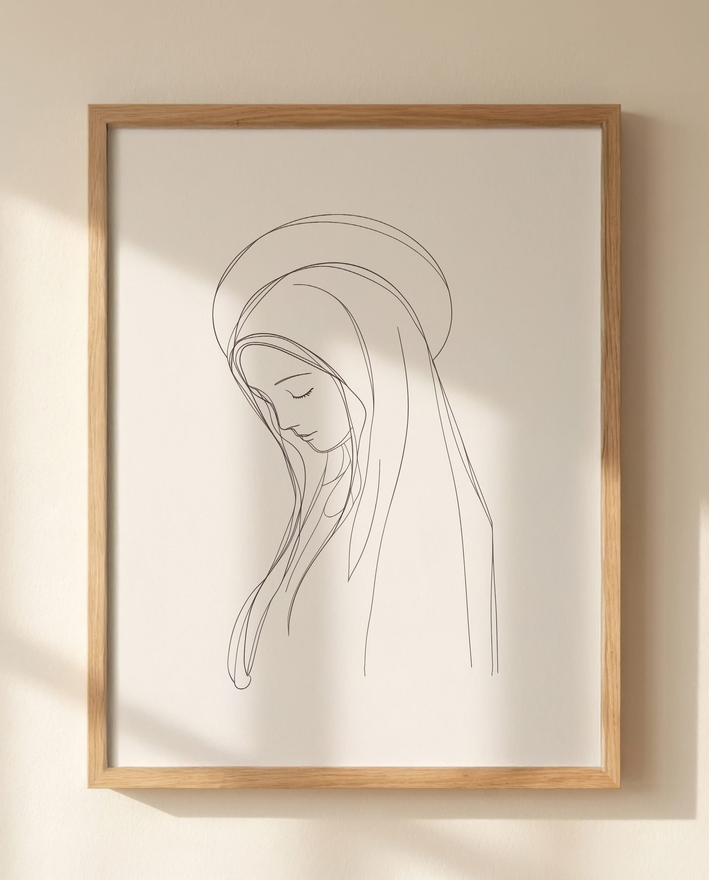 Blessed Virgin Mary in Contemplation print