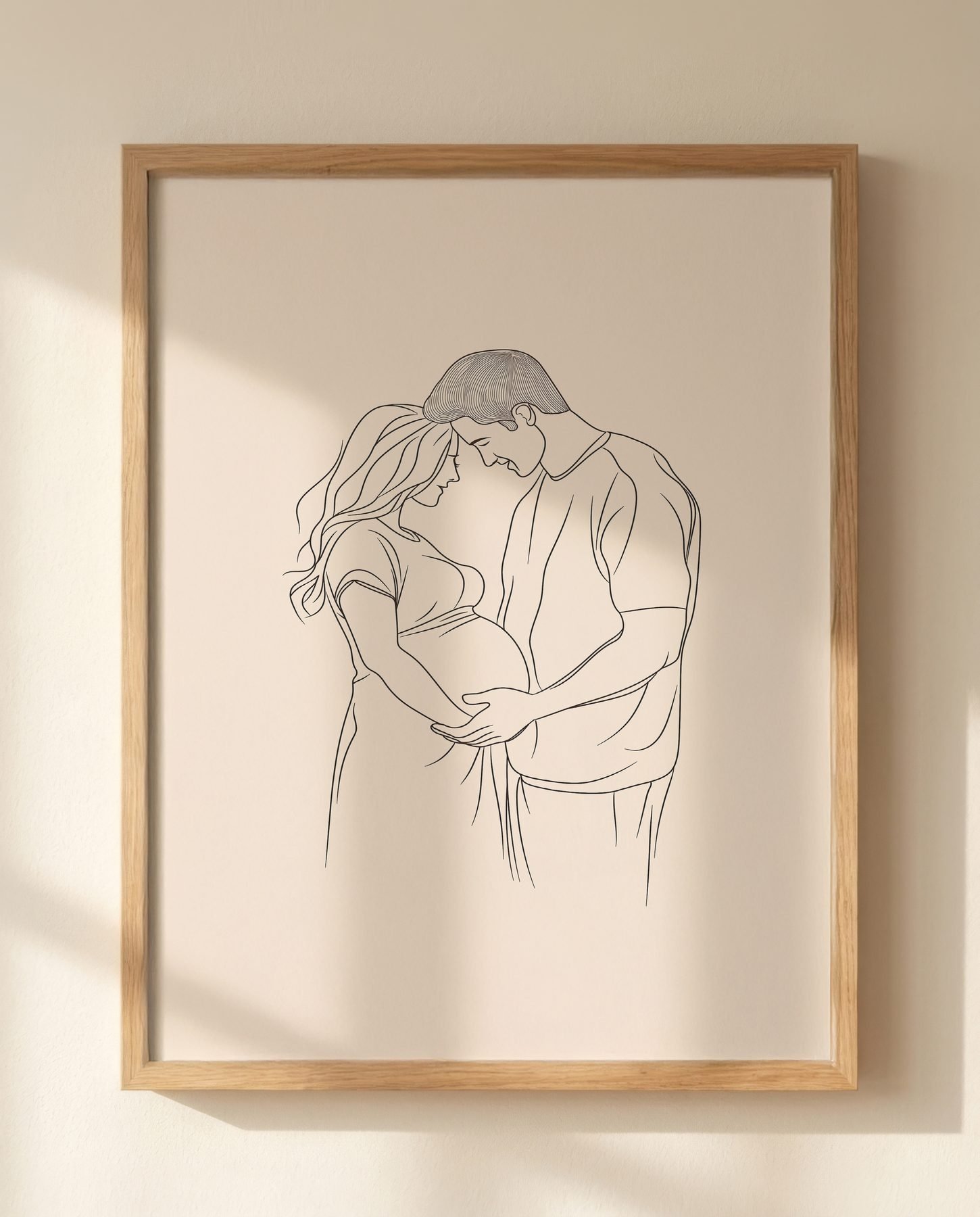 Expectant Parents Embracing print