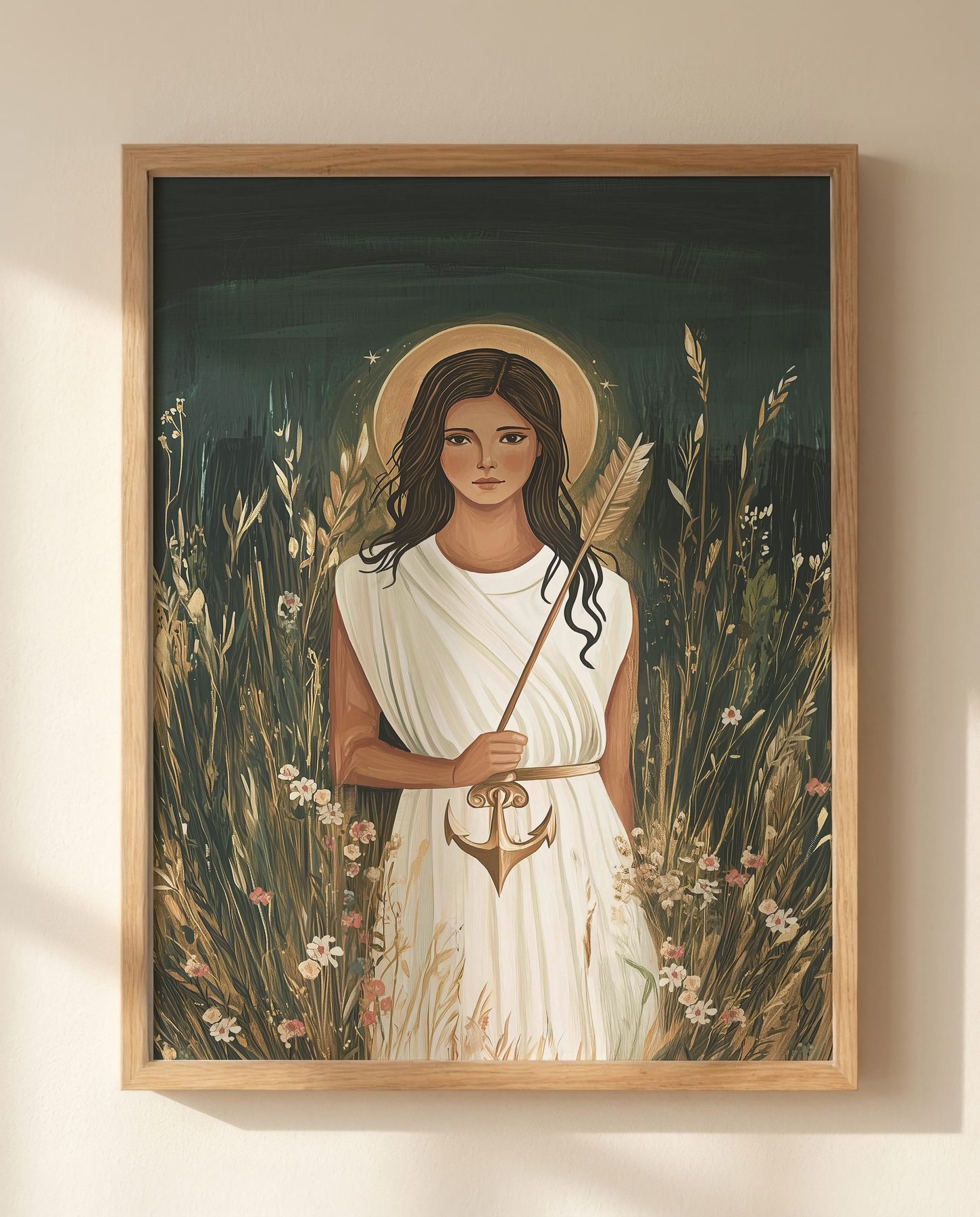 Saint Philomena — Close-up wall mockup
