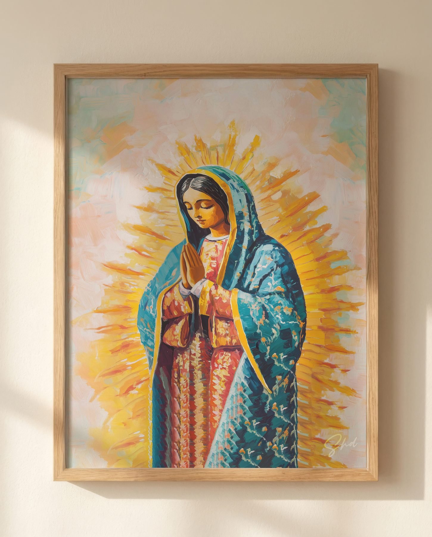 Our Lady of Guadalupe in Gouache Light print